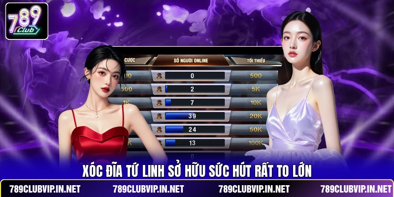Xóc Đĩa tứ linh sở hữu sức hút rất to lớn